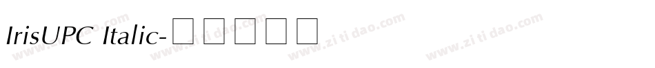 IrisUPC Italic字体转换